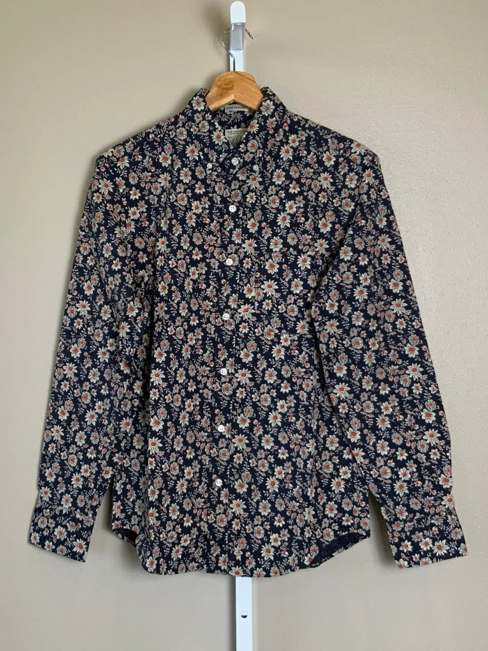 J. Crew Floral Slim Untucked Stretch Secret Wash Cotton Poplin Button Down Shirt